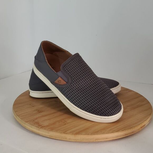 OluKai PEHUEA Women's Slip-on Sneakers Drop Heel Grey Size 7 - Picture 1 of 11